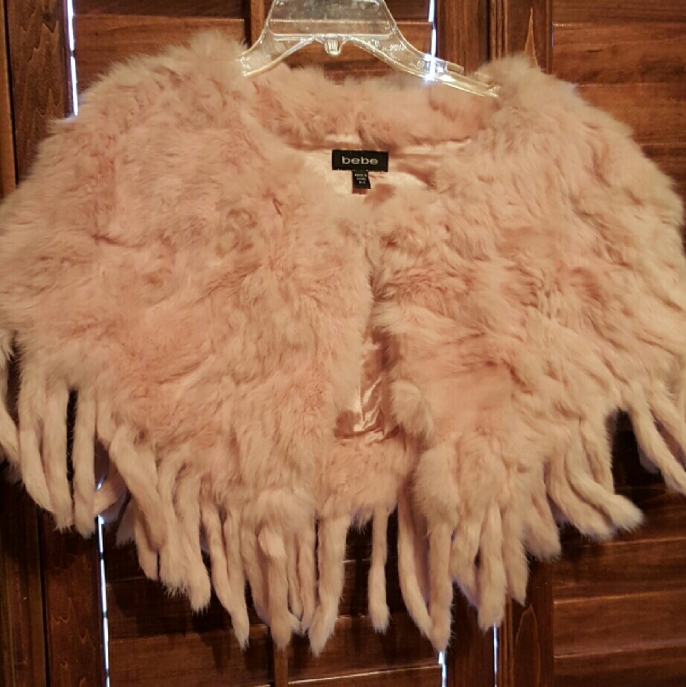 Beautiful vintage Bebe rabbit fur shawl